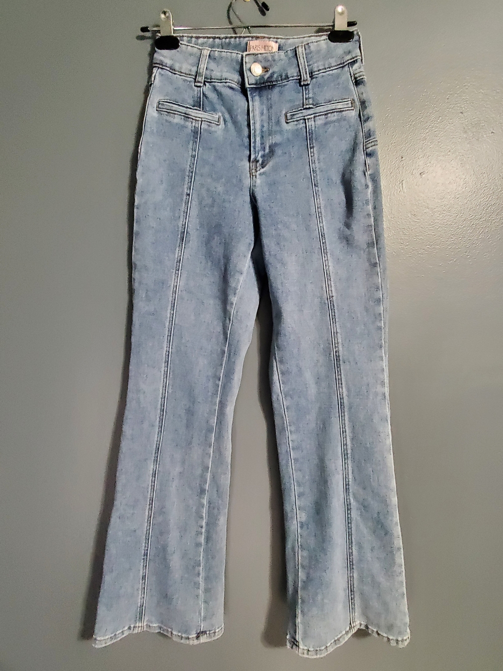 Paris Hilton Bootcut Jeans with Navy Star Patches Women's Size 2 - Picture 4 of 8